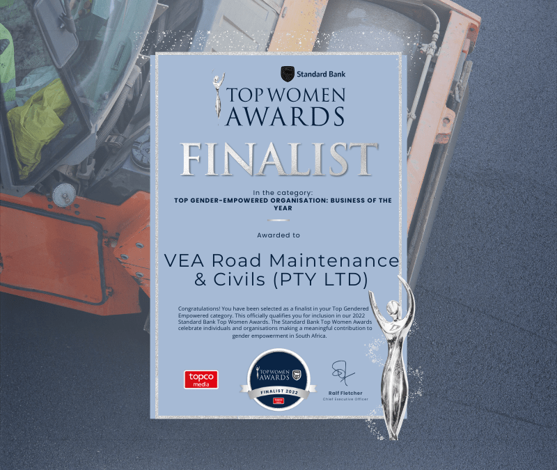 VEA Road Maintenance recognised as Finalist in Standard Bank Top Women Awards 2022