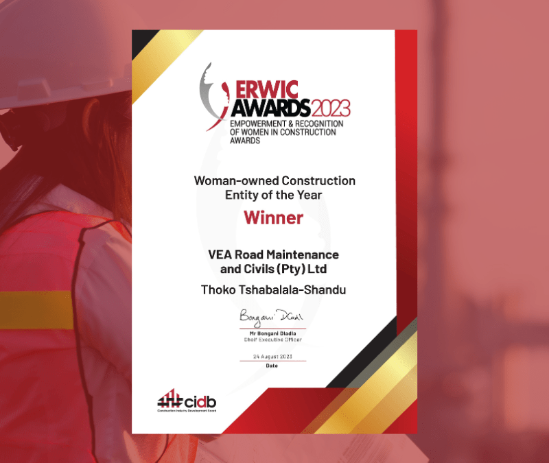 VEA Road Maintenance Wins 2023 ERWIC Woman-Owned Construction Award